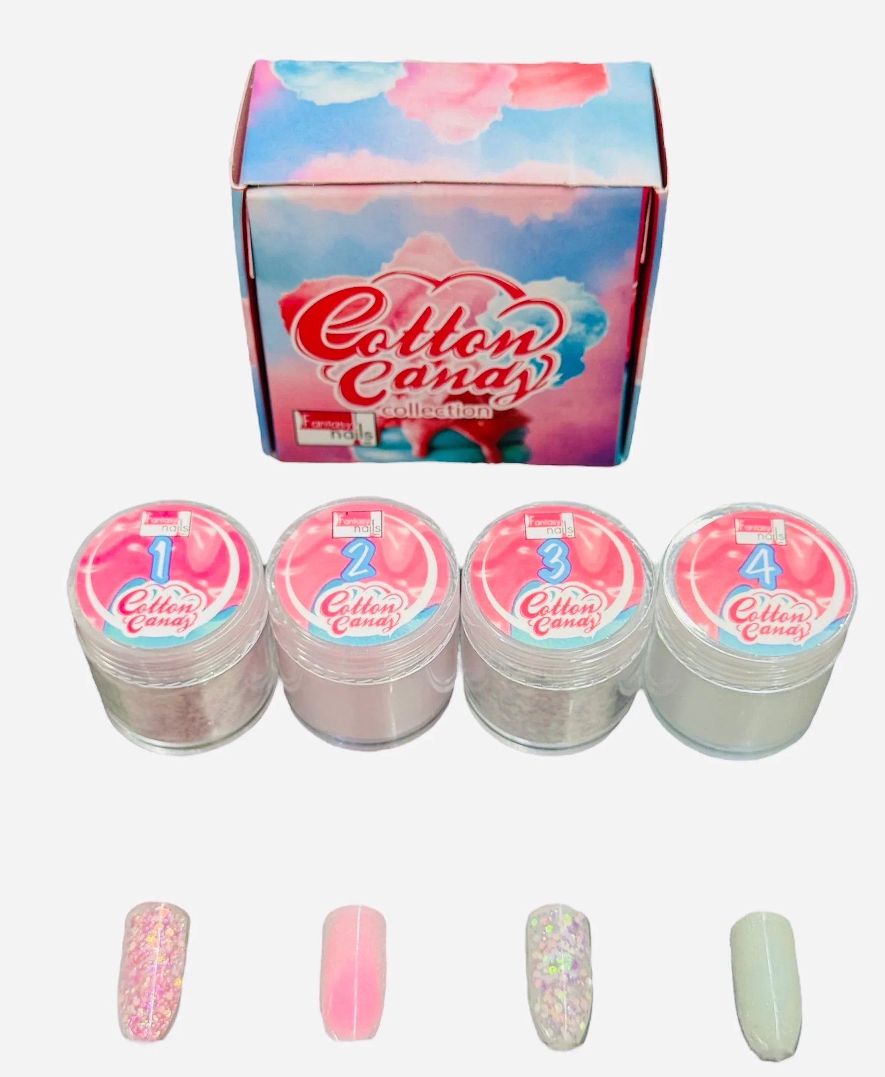 Acrílico Colección Cotton Candy 4 pzas Fantasy Nails