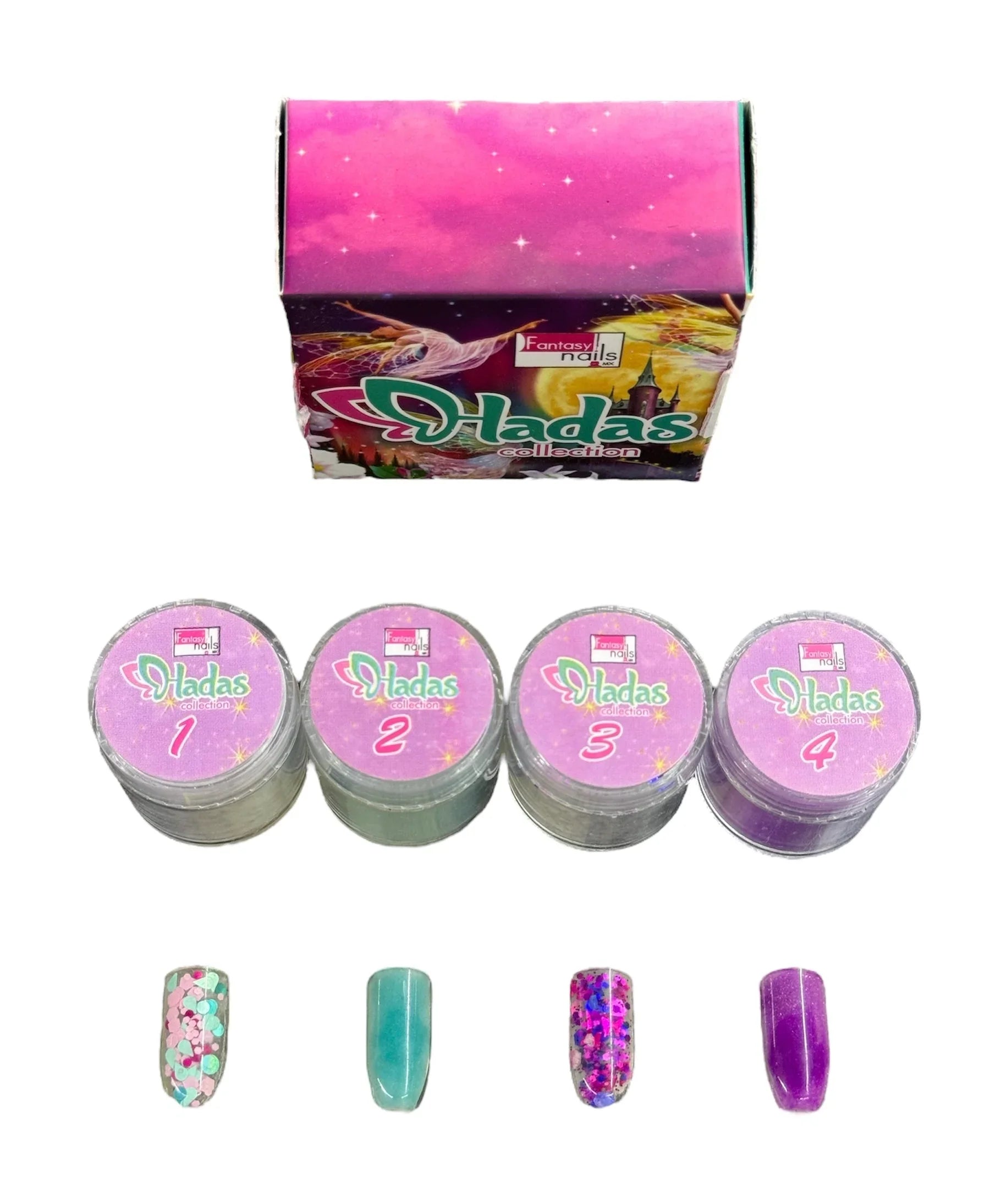Acrílico Colección Hadas 4 pzas Fantasy Nails
