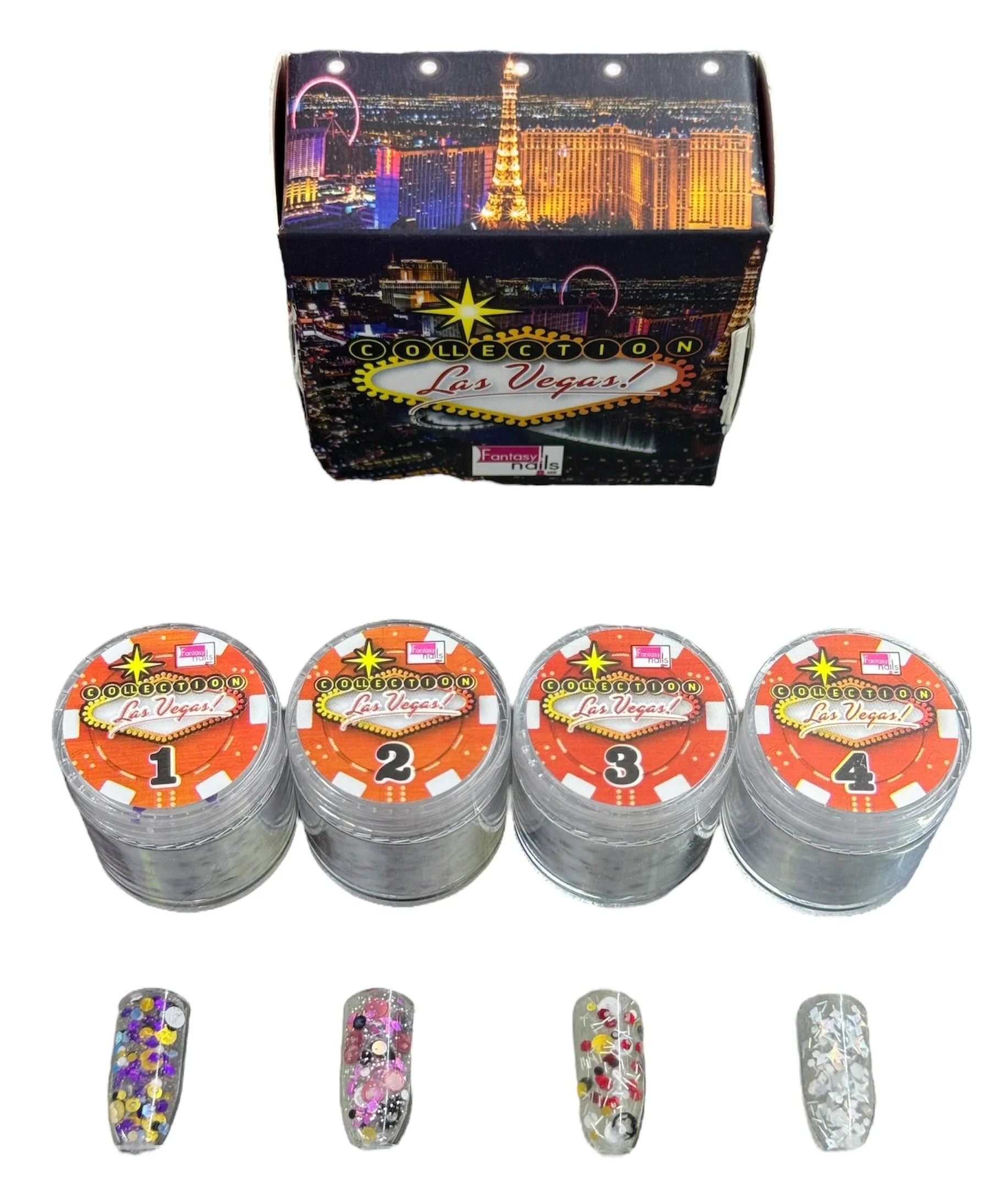 Acrílico Colección Las Vegas 4 pzas  Fantasy Nails