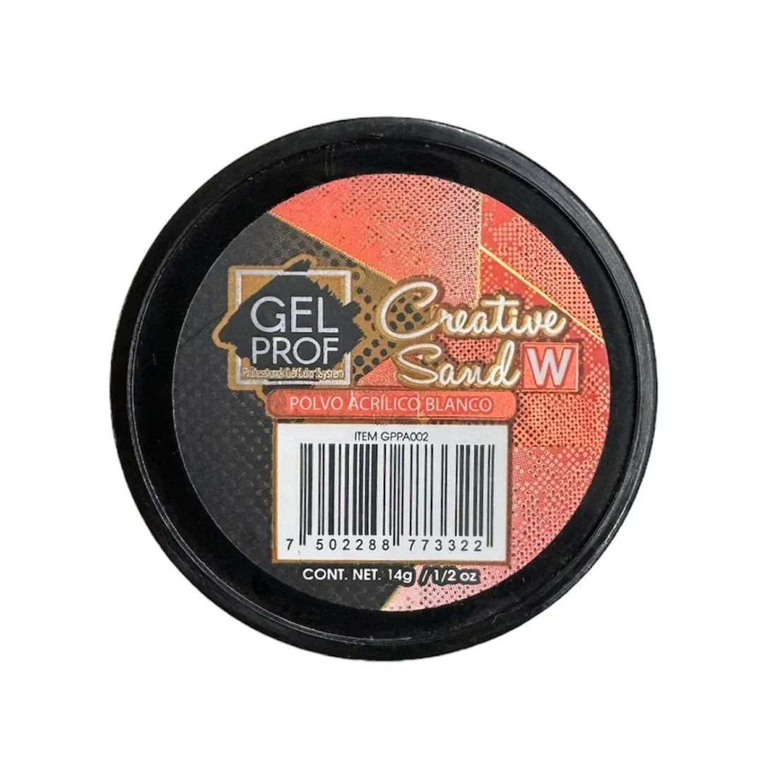 Acrílico Creative Sand Blanco 1/2 oz Gel Prof