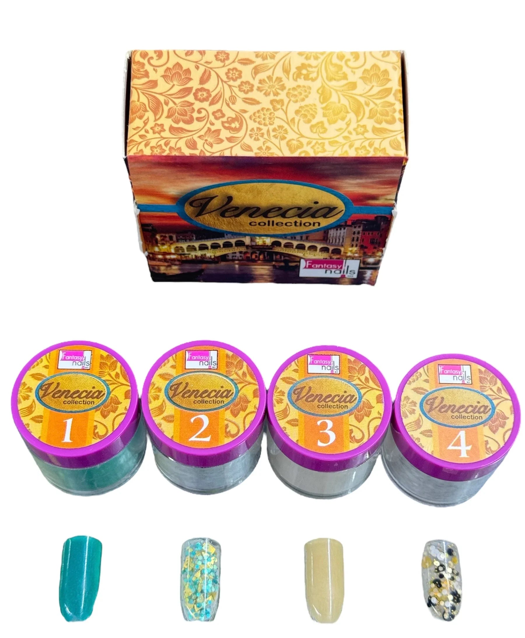Acrílico Colección Venecia 4 pzas  Fantasy Nails