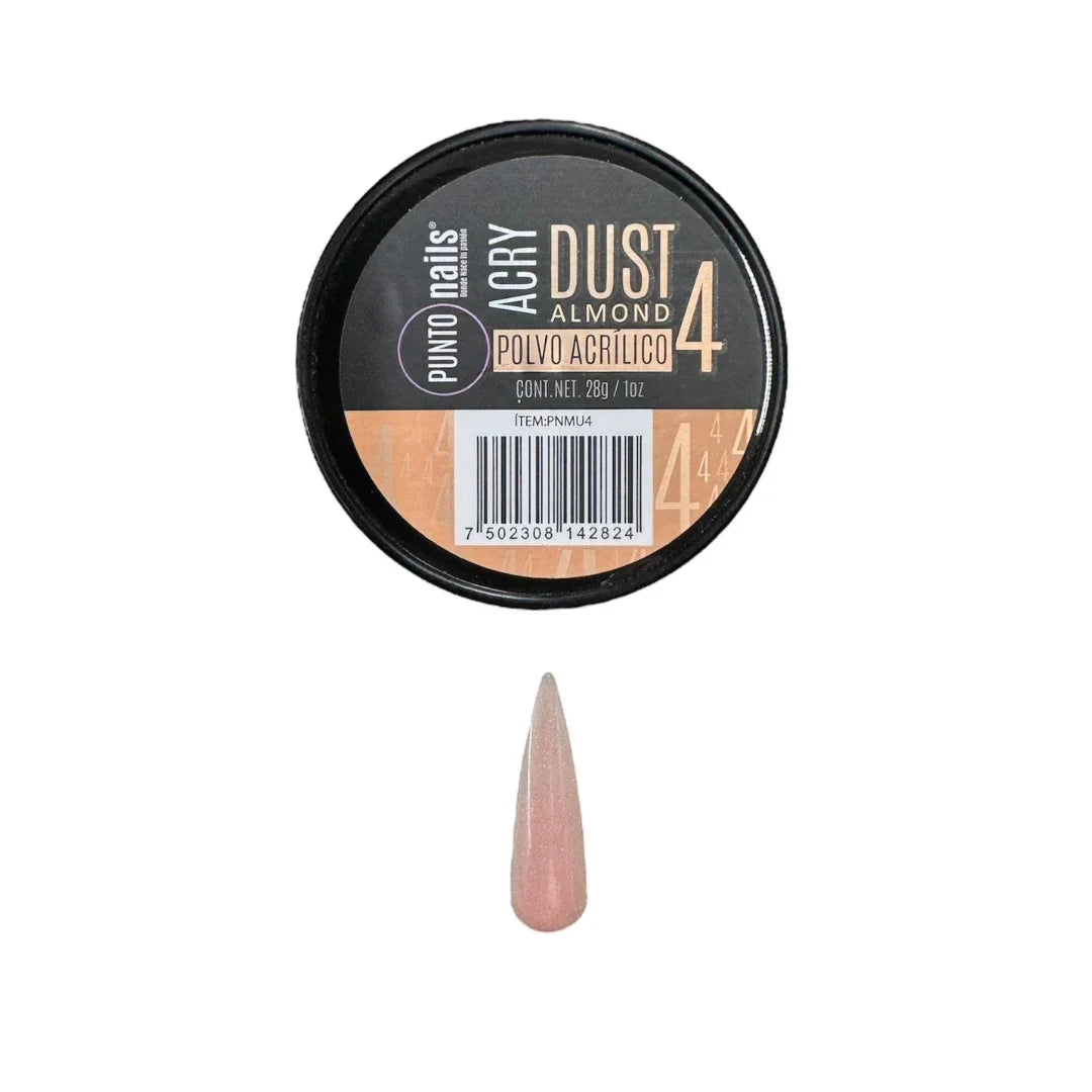 Acrílico Dust Almond Make Up # 4  1 oz Punto Nails