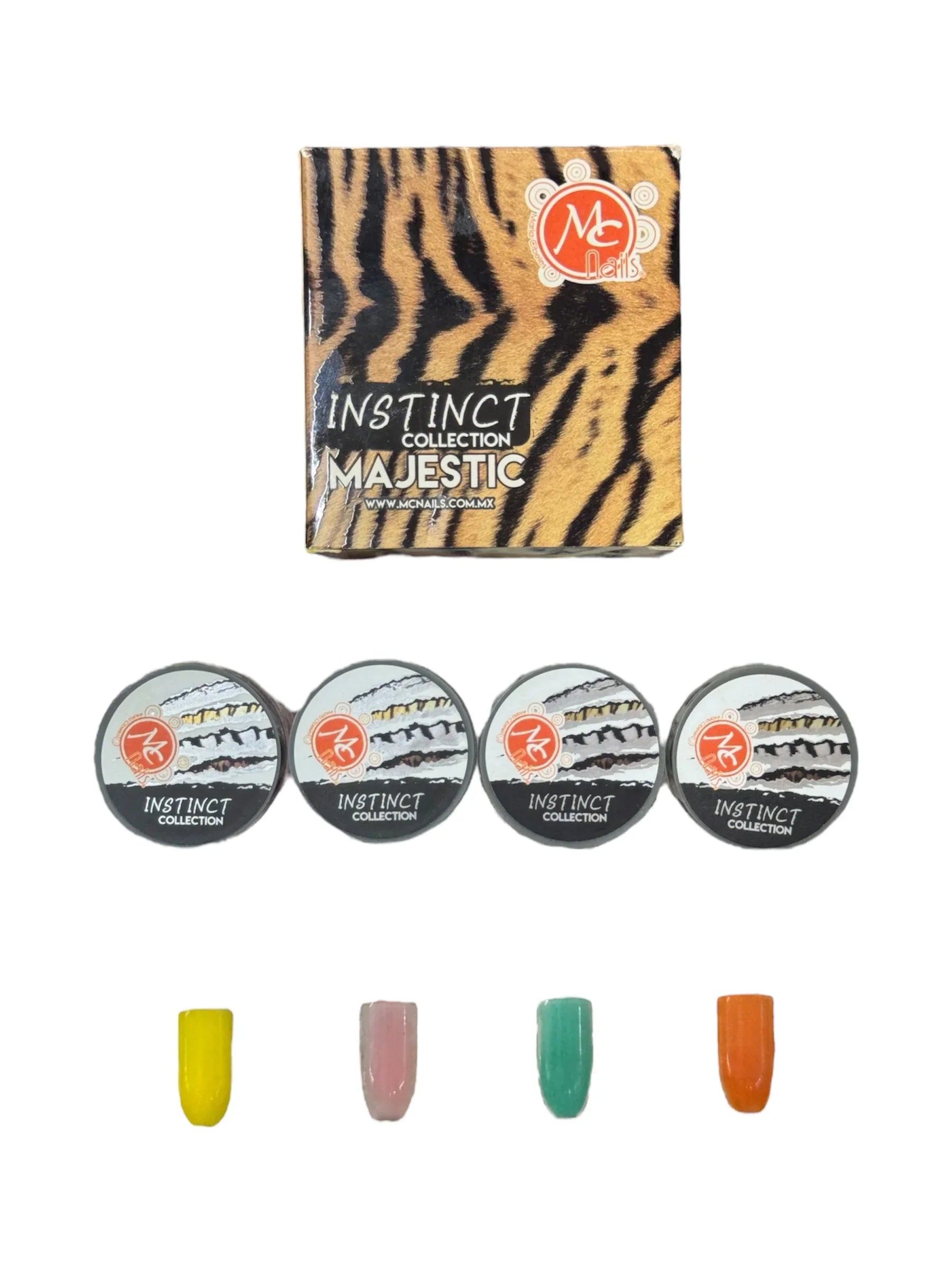 Acrílico Instinc Collection MAJESTIC 4 pzas  Mc Nails