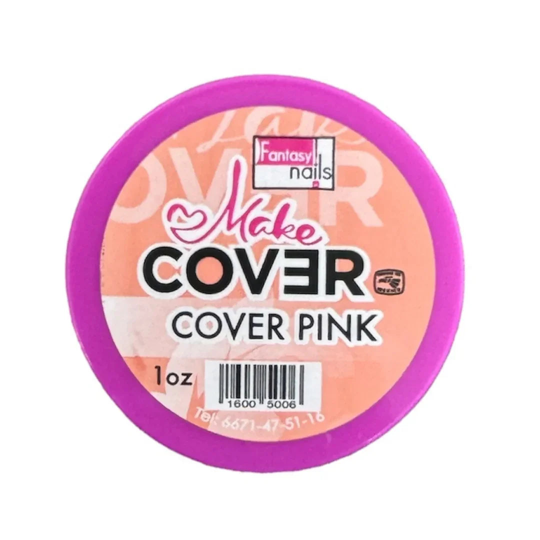 Acrílico Make Cover Cover Pink Fantasy Nails