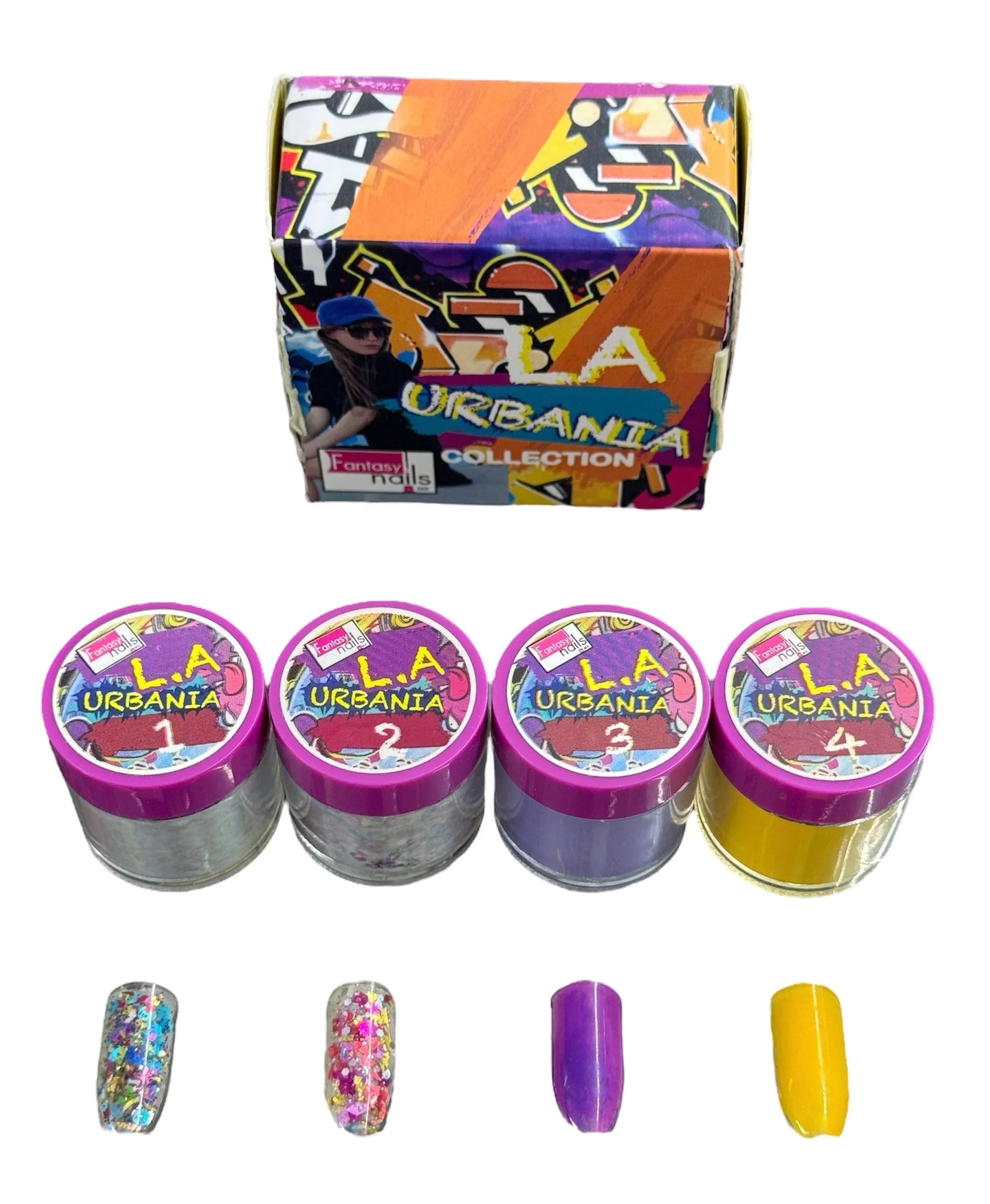 Acrílico Colección Urbanita 4 pzas  Fantasy Nails