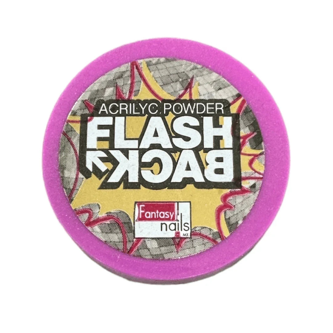 Acrílico Powder Flash Back Dorado 1 oz. Fantasy Nails
