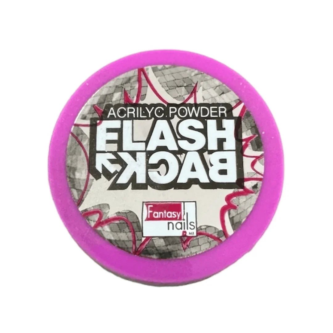 Acrílico Powder Flash Back Plata 1 oz. Fantasy Nails