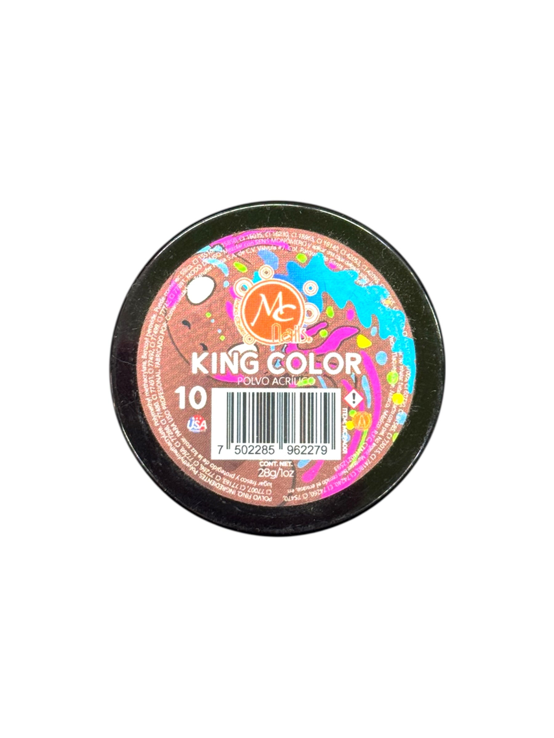 Polvo acrilico King Color maquillaje 1 oz #10 Mc Nails