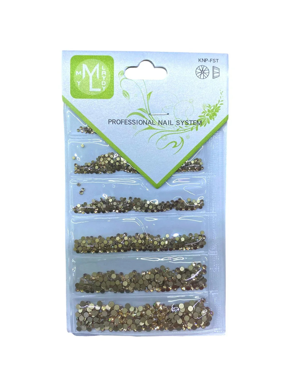 PIEDRA 6 TAMAÑOS ORO ML NAILS