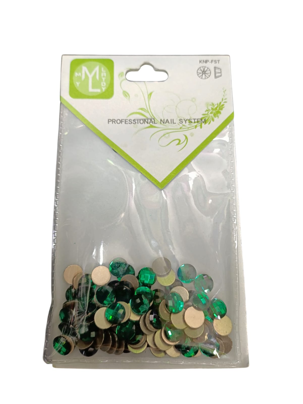 Piedra Circular Verde ML Nails