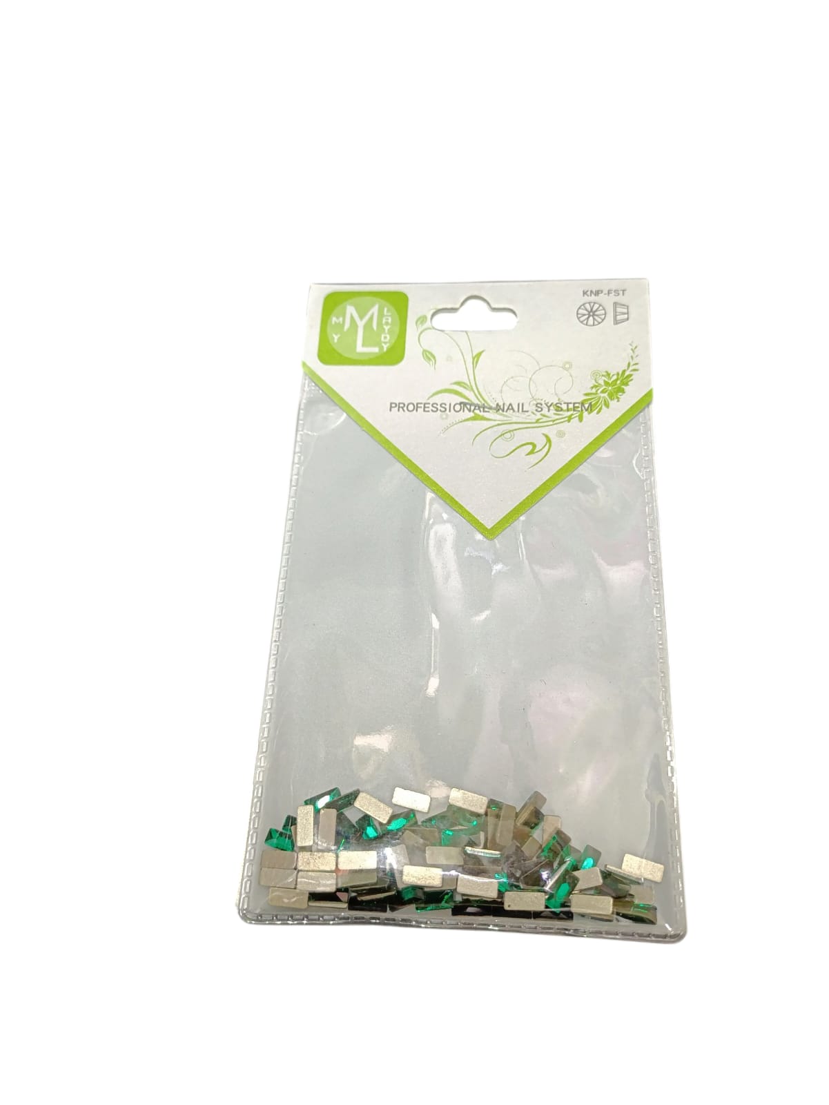 Piedra Cuadrado Verde ML Nails